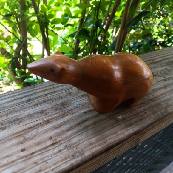Bill Tade MCM Hand Carved Wood California Studio Art Polar Bear Sculpture 5